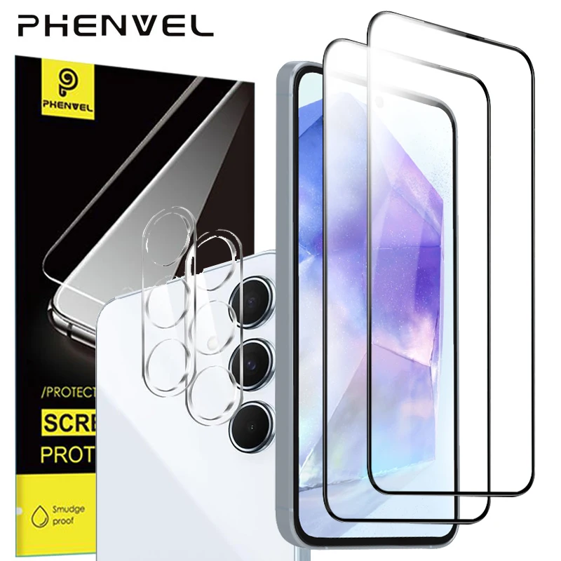 Oleophobic Protective Glass For Galaxy A55 Full Cover Screen Protector For Samsung Galaxy A55 Tempered Glass