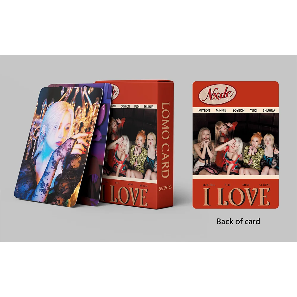 Imagem -04 - Kpop Cartões Lomo para Osgidle Album Girls eu Queimo Cartão Fotográfico Cartão Postal Gift Card g I-dle Ilove Inever Die 55 Pcs Set Fãs