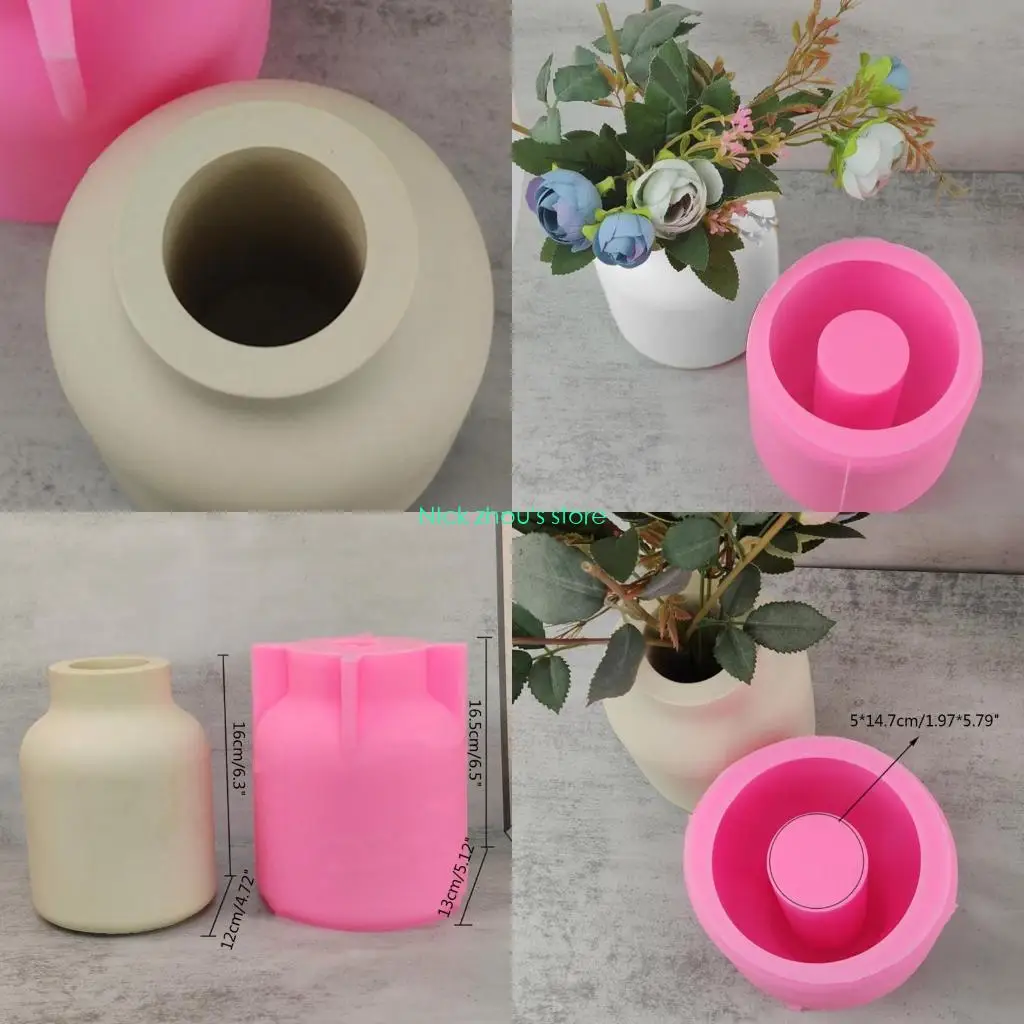

E15E Planter Silicone Mold Office Home Decorating Vase Resin Casting Mold