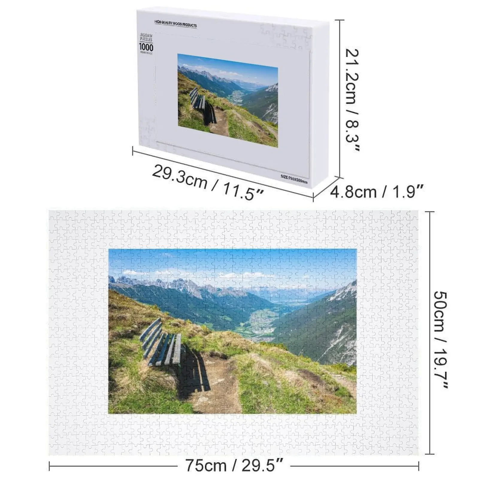 Эльфер Массив с употальной долинею в Тироле, Австрии Головоломки Лес для взрослых Персонализированные деревянные животные Детские деревянные головоломки