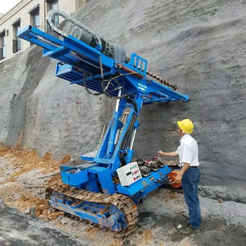 Hard Rock Blast Hole Slope Anchor Mining Exploration Drilling Machine Mobile Borehole Integrated Surface Dth  for Open-pit Mine