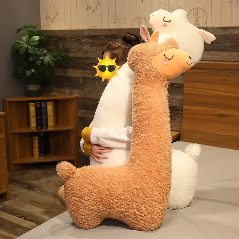 75cm adorabile Alpaca peluche giapponese Alpaca morbido farcito carino pecora lama bambole animali cuscino per dormire casa letto Decor regalo