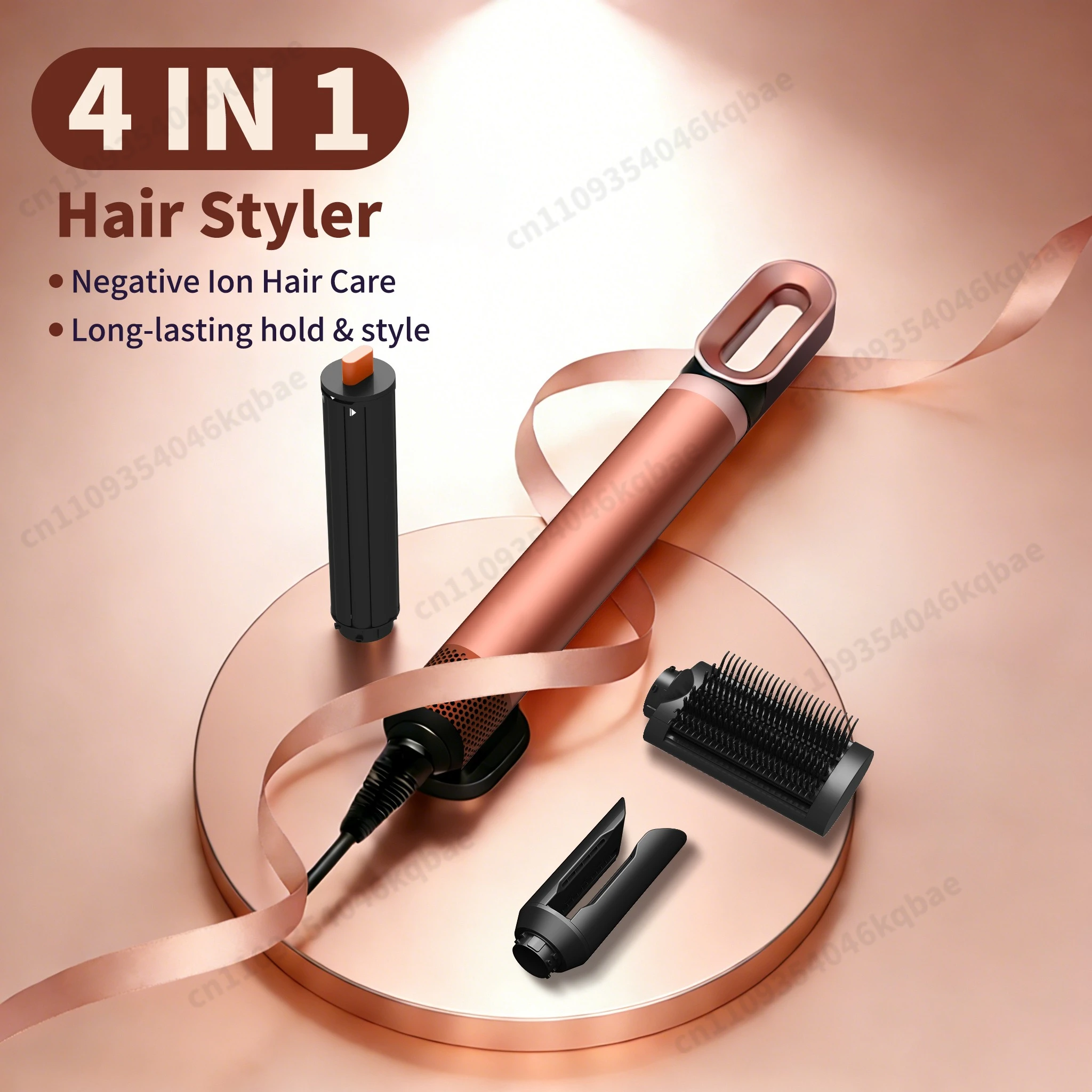 6-in-1-Haarstyler, Negativ-Ionen-Luftstyler-Bürste für automatisches Locken, Haartrockner-Set im Salon-Stil, weniger Frizz, weniger Hitzeschäden