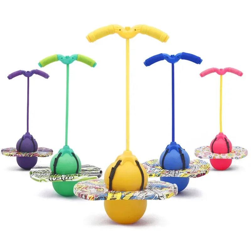 Bouncing Ball Fitness Equipment Sporting Goods with Handle Bouncing Ball Children Bouncing Ball Doll Clip Foot Pedal