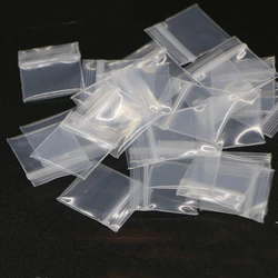 50pcs 100pcs Small Resealable Zip Lock Bags Self Seal Clear Plastic Poly Bag For Jewelry Beads Earring Packaging Display Storage