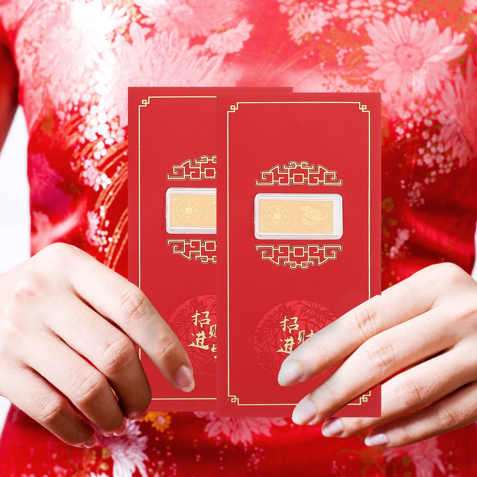 

6 шт. красных конвертов на Год Змеи, элегантные бумажные красные пакеты, подарок на Китайский Новый год 2025, традиционные денежные мешочки, Праздник Весны