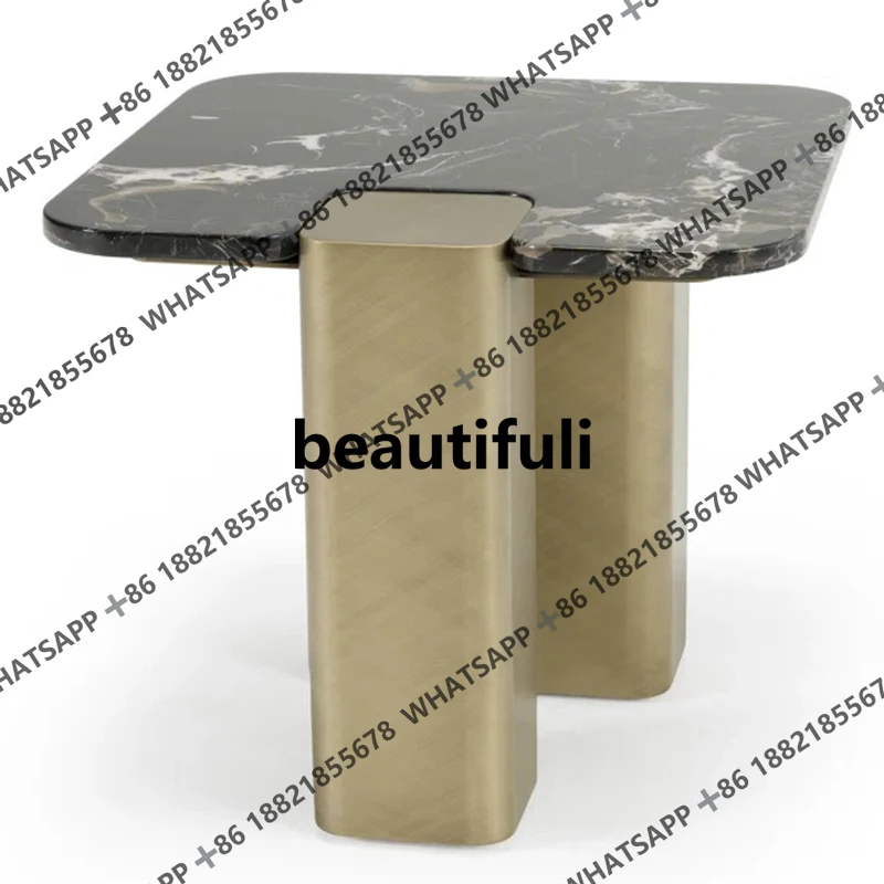 

Italian natural marble edge a few modern simple living room home sofa corner a few light luxury