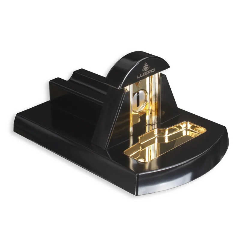 Desktop cigar cutter Gold plated metal with noble quality