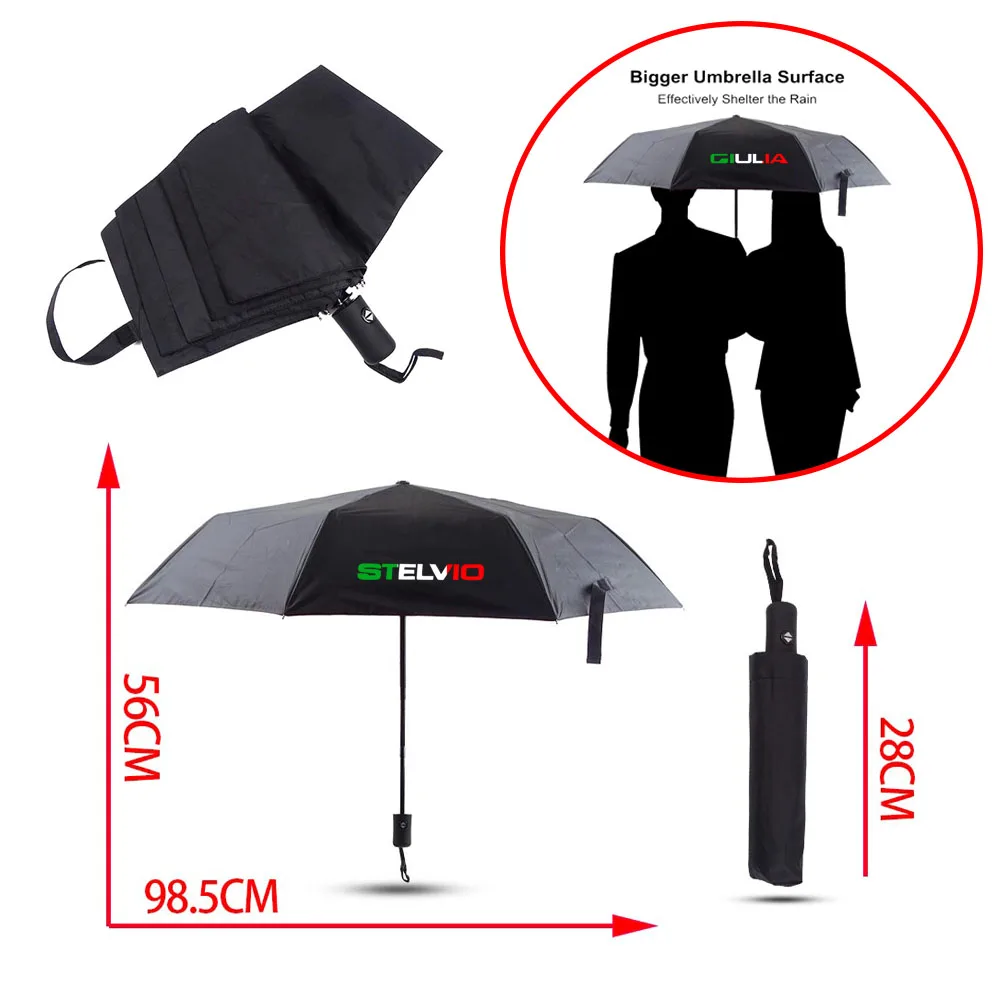 Car Styling Car Umbrella For Alfa Romeo 4C BRERA STELVIO GIULIA Tonale SPIDER SPANTIVA Serpente Quadrifoglio Auto Accessories