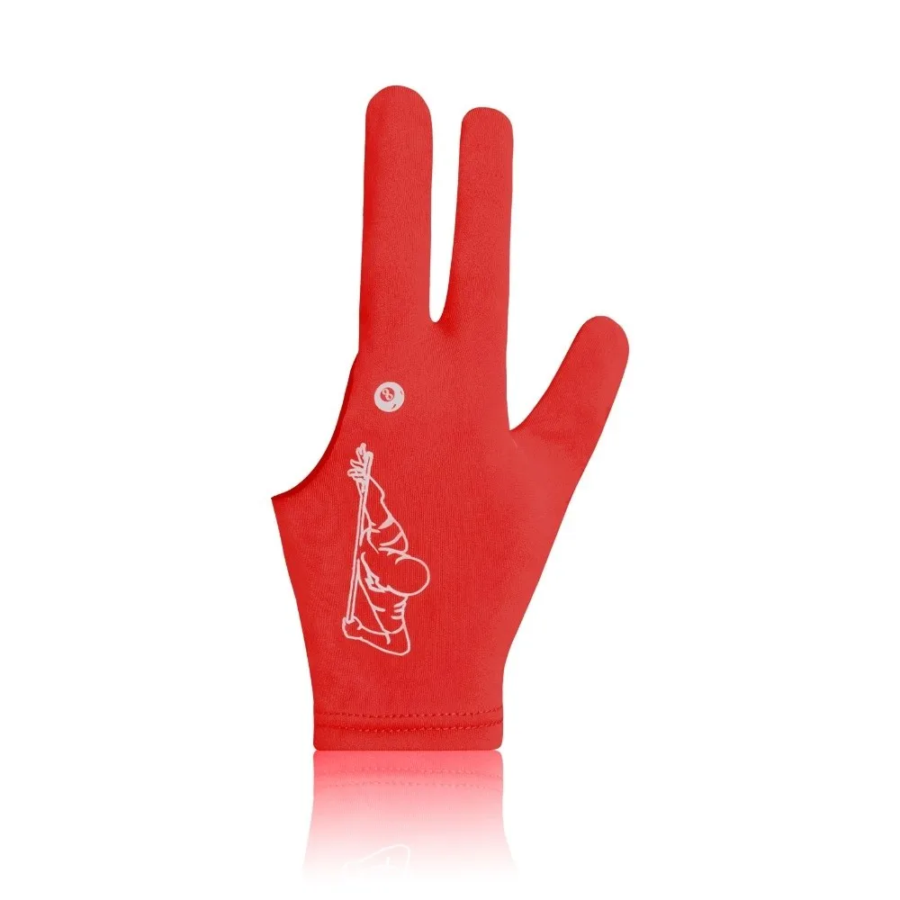 1 قطعة قفاز البلياردو المرن عدم الانزلاق تنفس ثلاثة أصابع قفاز مقاومة للاهتراء السنوكر البلياردو قفاز البلياردو اكسسوارات