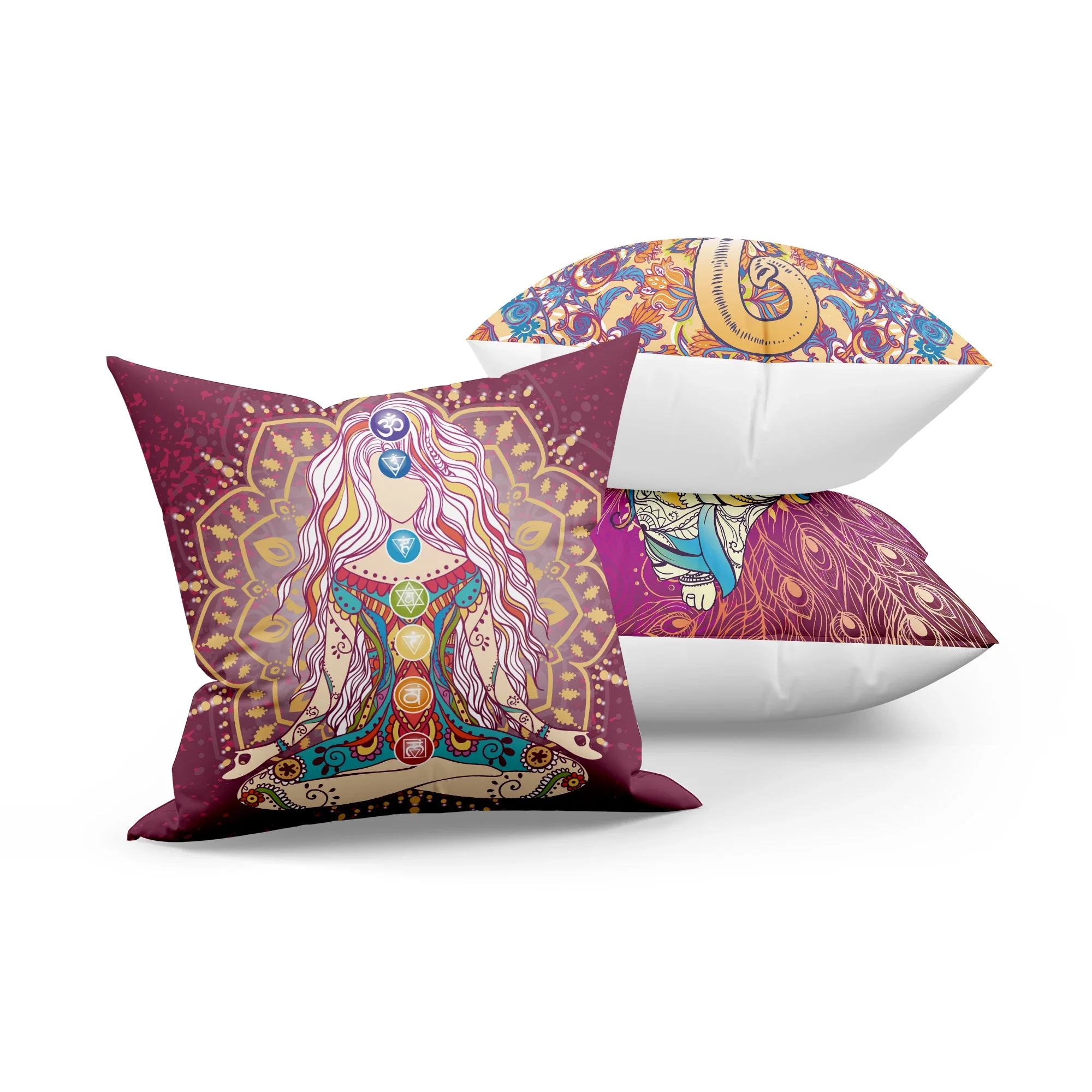 Mysterious Vintage Religious Yoga Symbol Pillowcases Home Decor housse de coussin cojines decorativos para sofรก poduszka