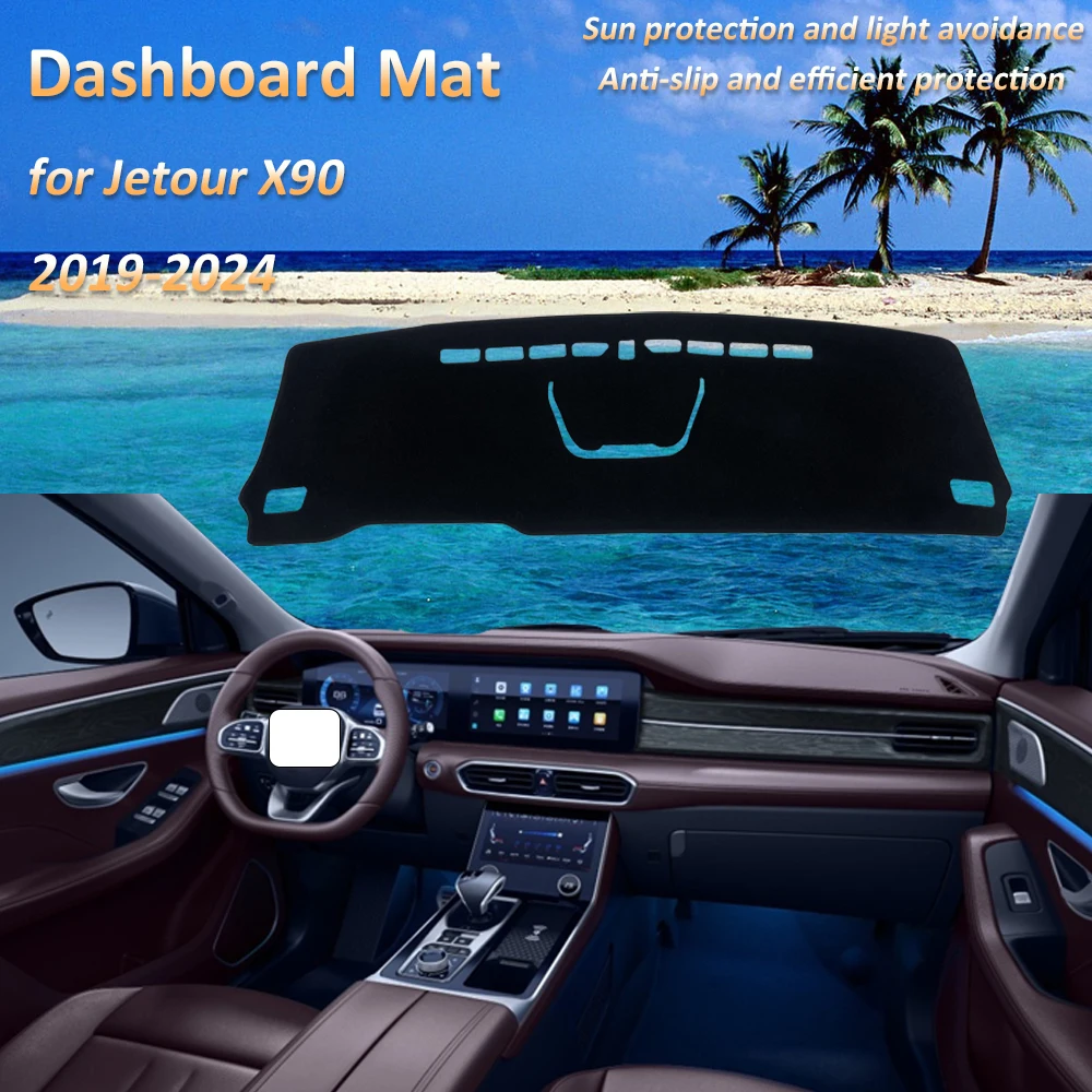 

For Jetour X90 Shanhai L9 2019 2020 2021 2022 2023 2024 Dashboard Mat Cover Dash Protective Avoid Light Carpet Tools Accessories