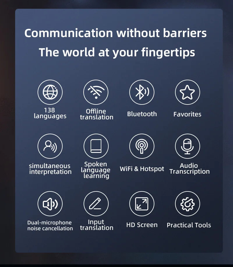142 لغة جهاز مترجم عبر الإنترنت دون اتصال الروسية الكورية البرتغالية العربية الهولندية الألمانية الفرنسية الإسبانية الإيطالية الفيتنامية