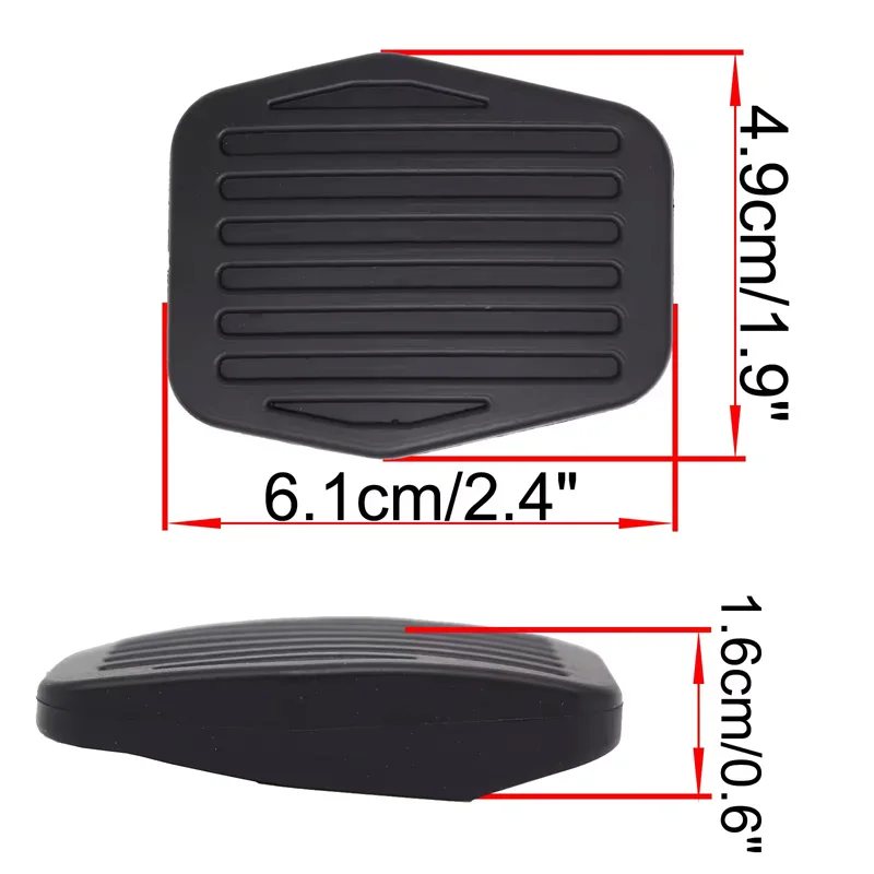 3M512457AA 2PCS U-34 Rubber sleeve suitable for Ford Focus Furuisi automobile clutch pedal pedal leather anti-skid foot pad