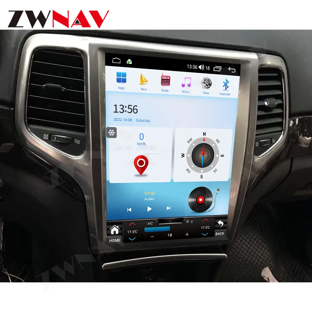 12.1 Inch 2 Din Android 13 128G Car GPS Navigation Head unit Car Multimedia Player Radio Audio For Jeep Grand Cherokee 2008-2013