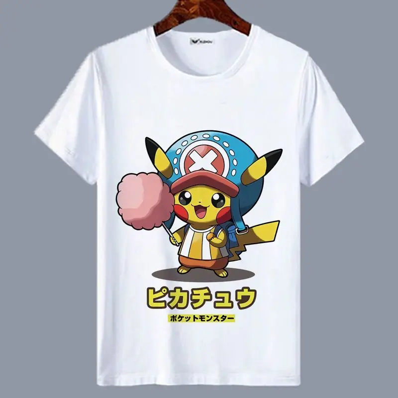 

Pokémon Pikachu Clothing Short-sleeved Joint T-shirt, Anime Baby Accessories, Pet Pokémon, Men's and Women's Summer Clothing