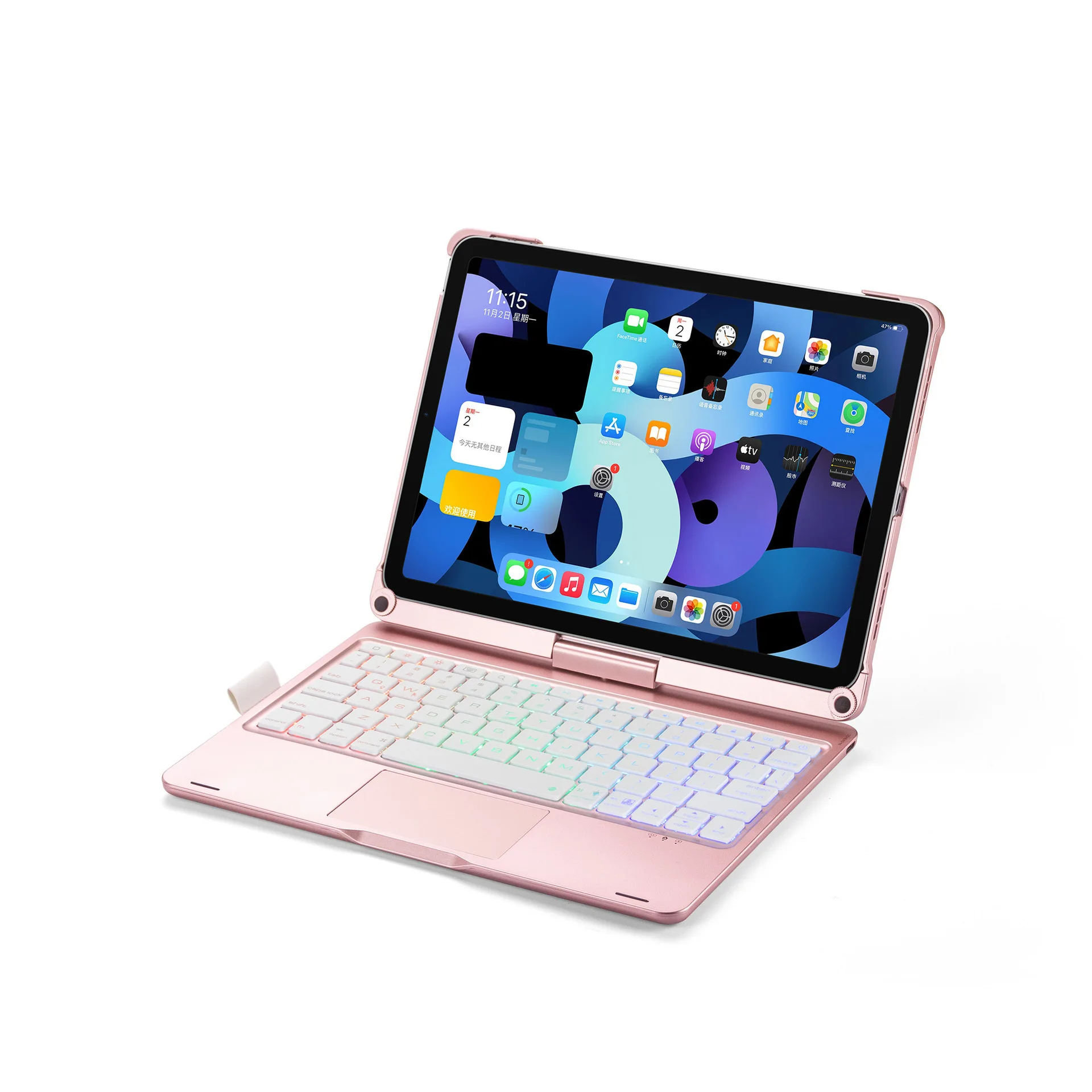 Suitable for 2024 iPad Air 13-inch tablet computer rotating with touch backlight Bluetooth keyboard protective cover