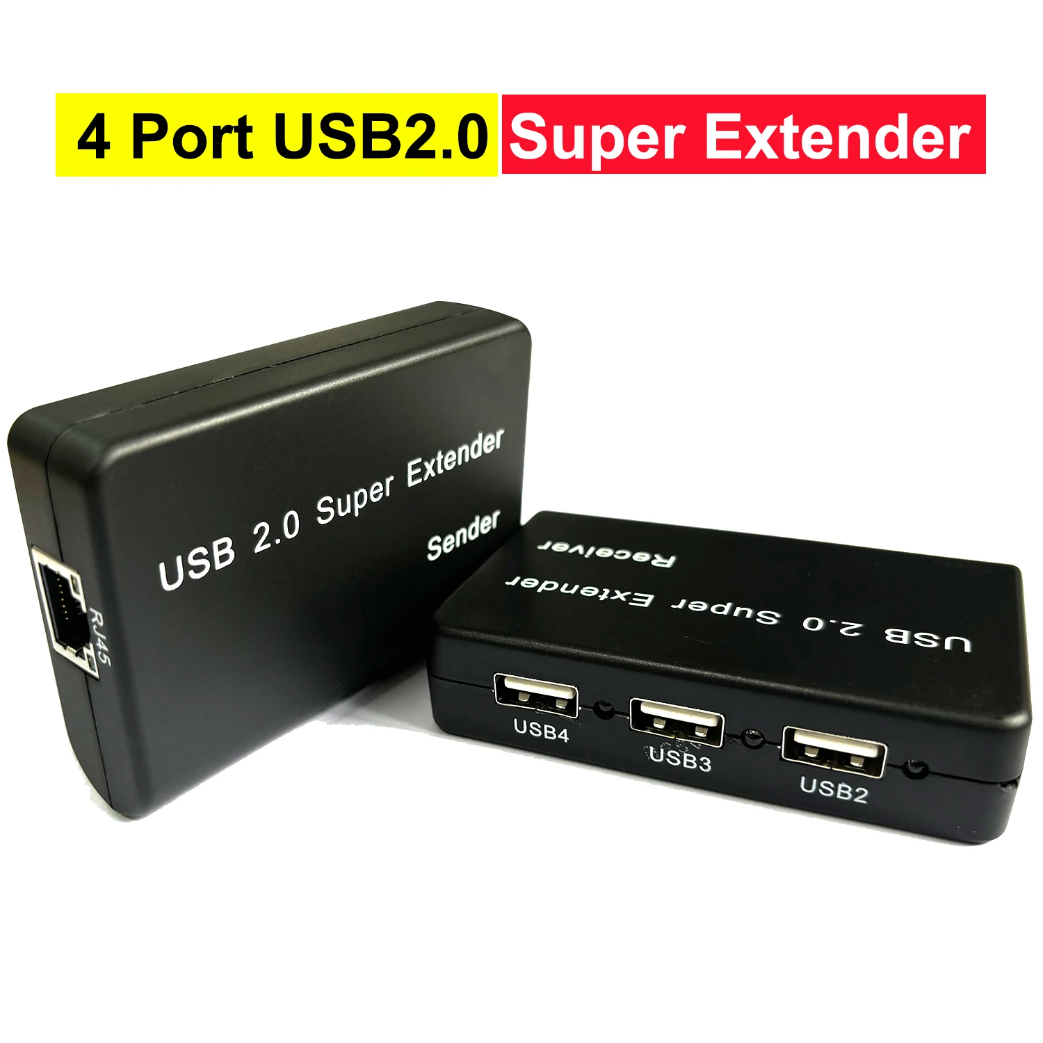 Super USB2.0 4 Port Network Extender Via RJ45 Cat6 Ethernet Cable 100m for Laptop PC Webcam Camera Mouse Keyboard U Disk Scanner