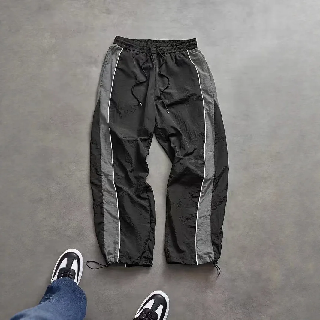 Pantalones Cargo duraderos de tres pruebas, holgados, cómodos, con cintura elástica para hombre, ropa de trabajo informal para escalada de montaña al aire libre, otoño