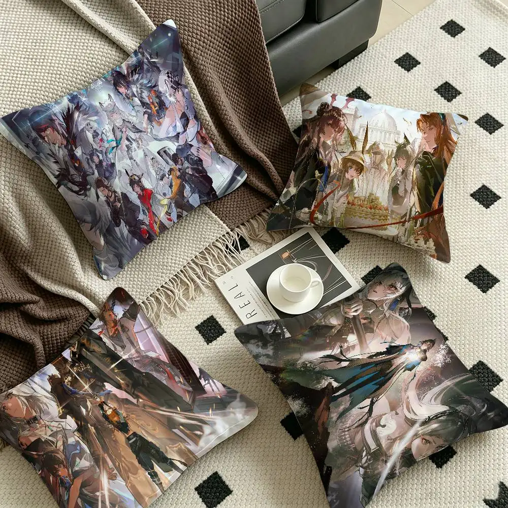 Game Arknights Maple Design Cushion Cover Happy Autumn Harvest decor Holiday Decorati Pillow Cover