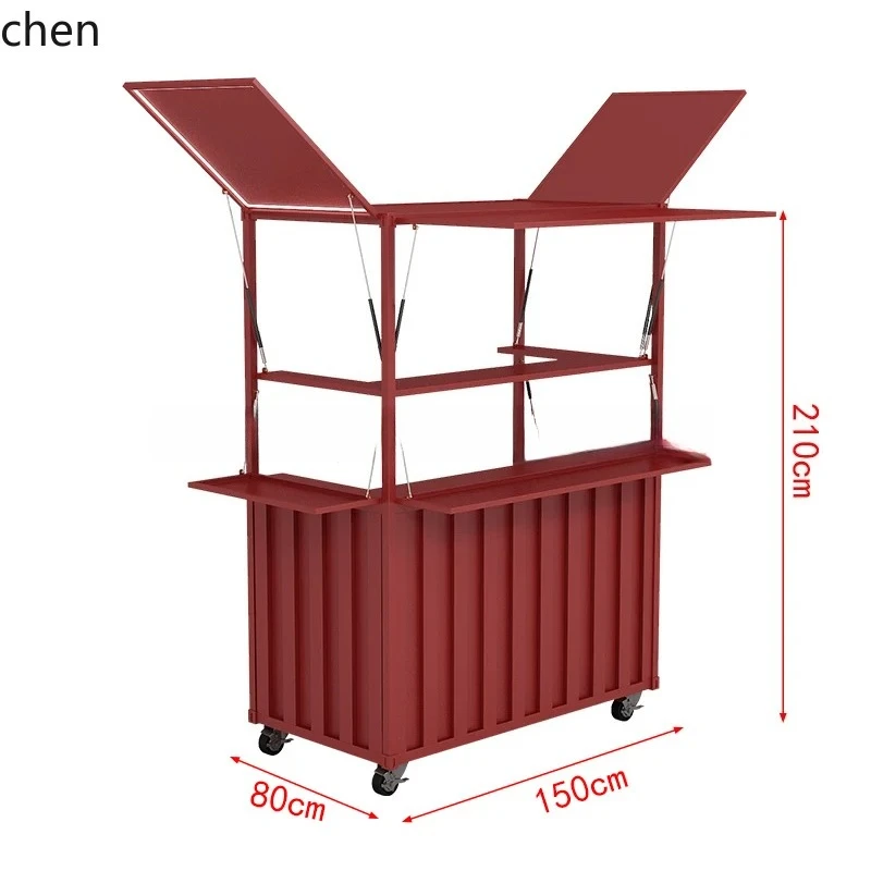 YY-  Sales Cart Outdoor Dining Cart Snack Shopping Mall Promotions Mobile Night Market Stall Cart