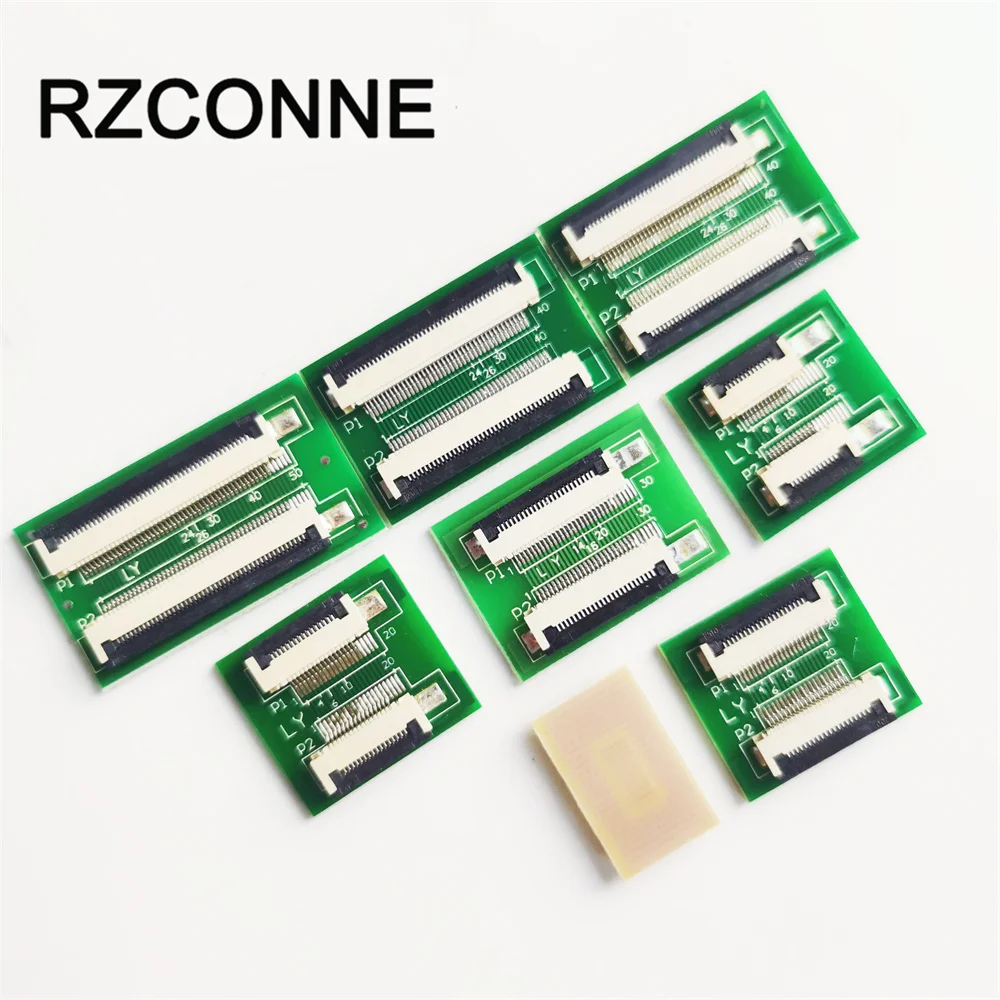 FPC FFC 플렉시블 플랫 케이블 연장 보드, PCB 피치 0.5mm, 4 6 8 10 12 14 15 16 20 24 30 32 40 45 50 60 핀 커넥터, 2 개