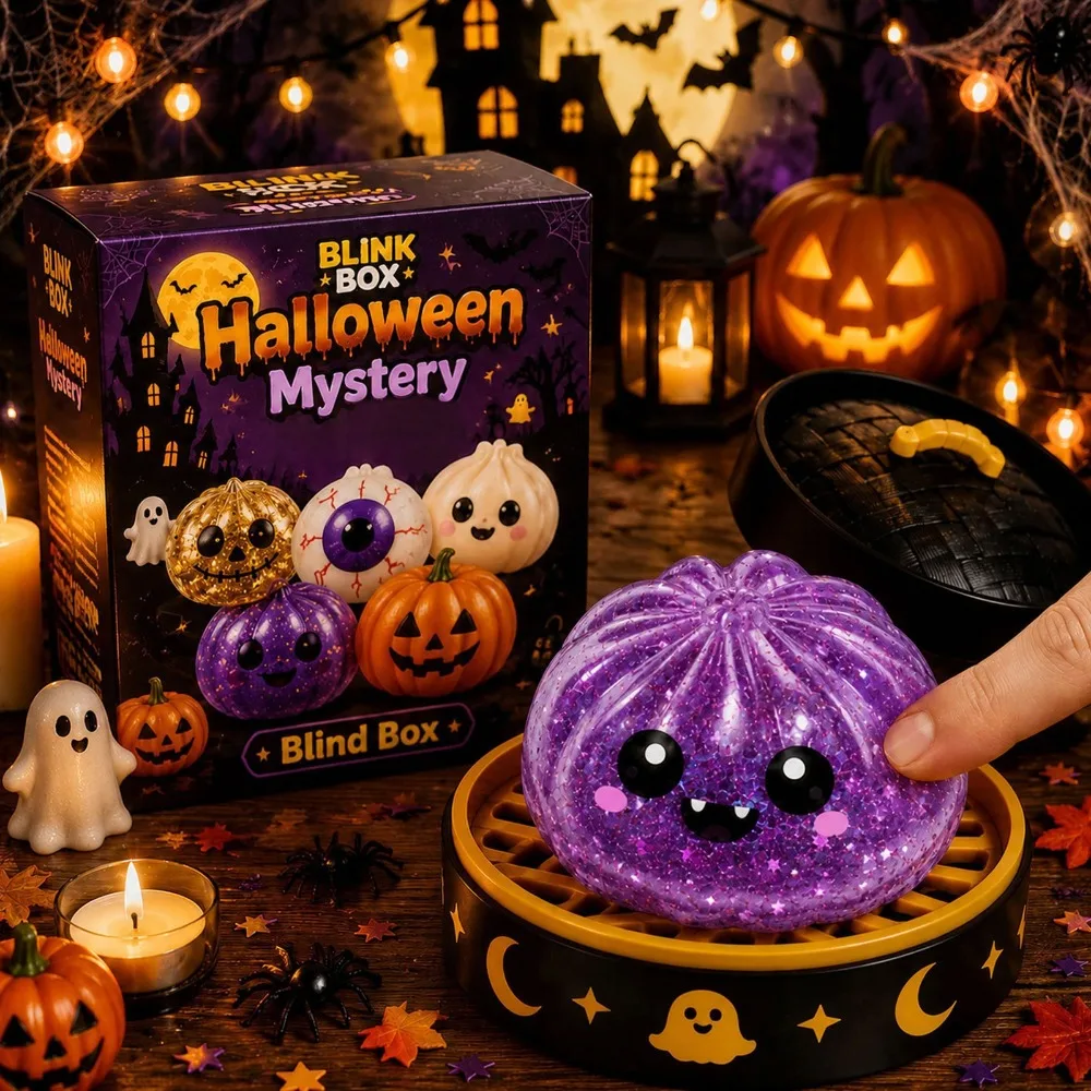 Nouveau jouet créatif anti-stress à thème Halloween de 5,5 cm, à pétrir, à presser et à décompresser