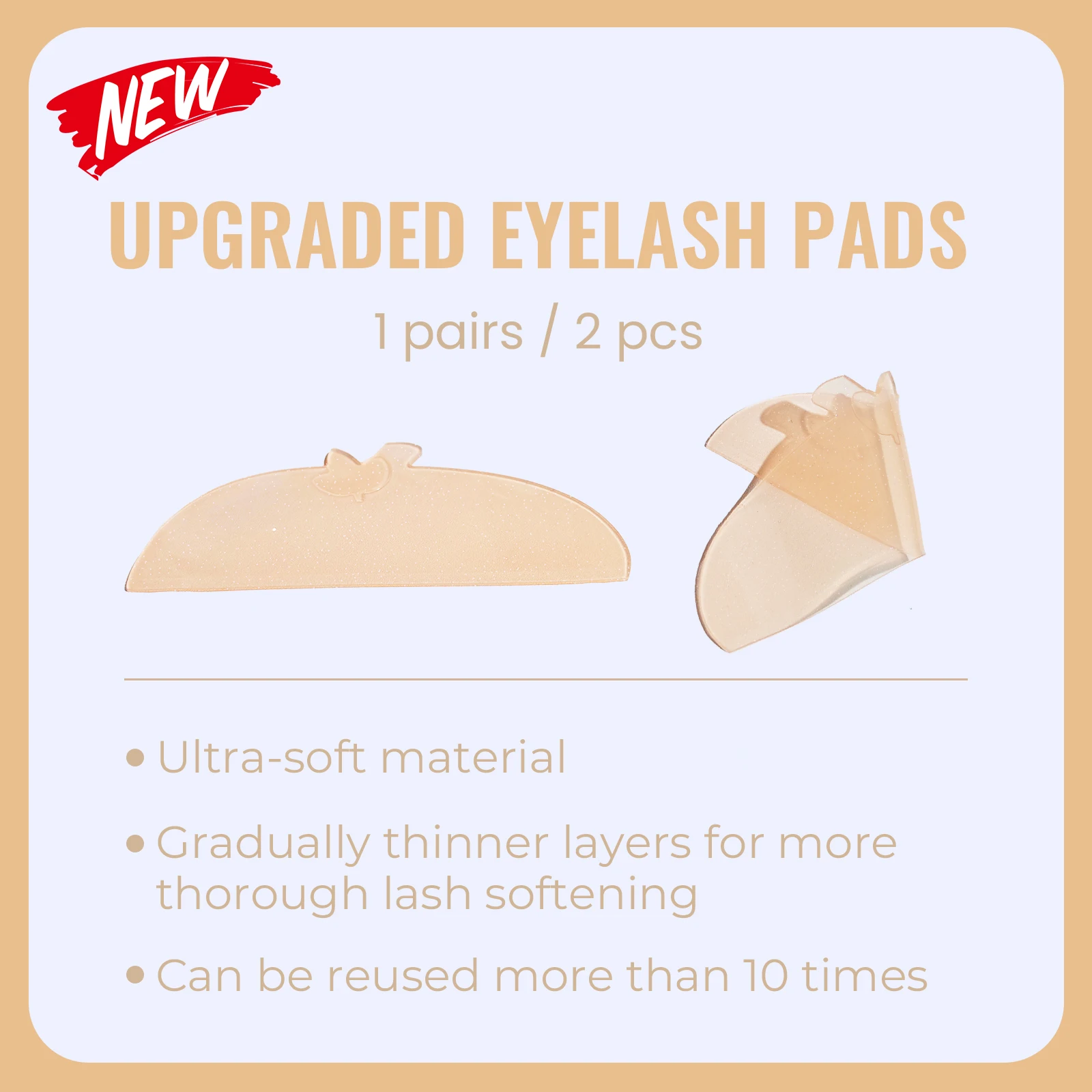 LOMANSA Lash Lift Pads Softening 2Pcs Professional Korean Lash Lift Ultra Thin Eyebrow Covering Film Accessories Makeup Tool