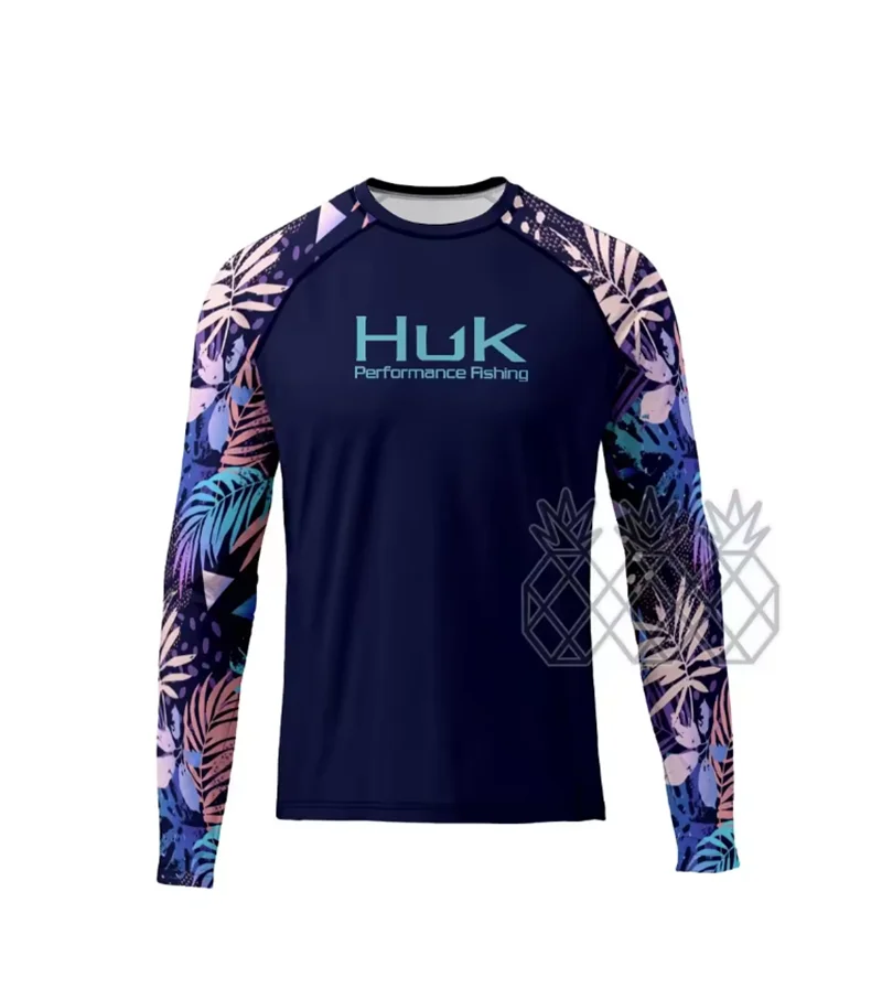 2026 Summer Men's UPF 50+ Huk Sun Protection Hoodie Shirts Long Sleeve Lightweight SPF Outdoor UV Hiking Fishing Shirts
