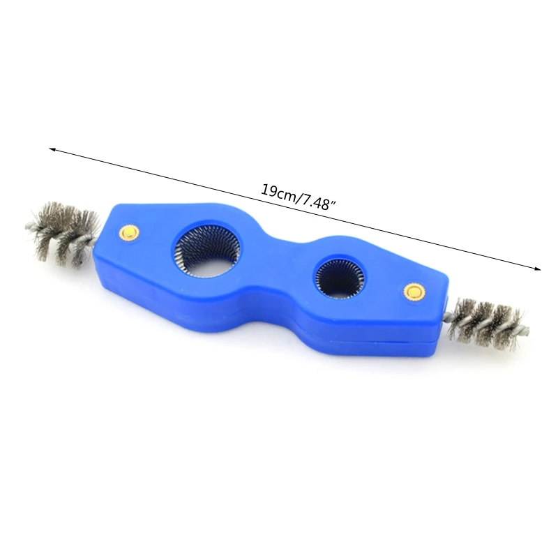 Herramienta limpieza tuberías 4 en 1, práctico cepillo alambre, Terminal batería y cepillo poste, cepillo para