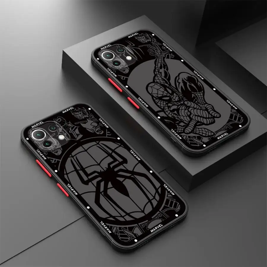 Marvel Iron Man Sqiderman Phone Case for Xiaomi Mi 11 Lite 12T Pro 12 13Lite 14Pro 9T 10T 11t 13Pro 5G Shockproof Matte Cover