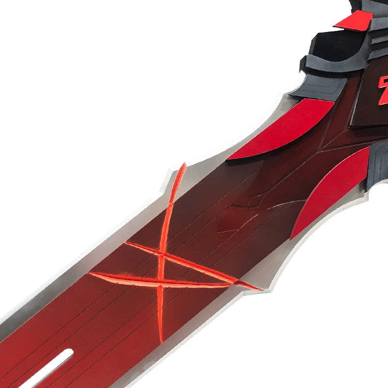 Genshin-espada de dos manos, arma larga de PVC de madera, impacto Diluc Ragnvindr