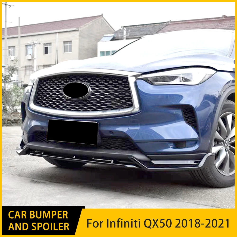 Dla Infiniti QX50 akcesoria wysokiej jakości przedni zderzak samochodowy Separator Spoiler nadwozia wyścigowy dyfuzor 2018-2021 ABS Sport Kit