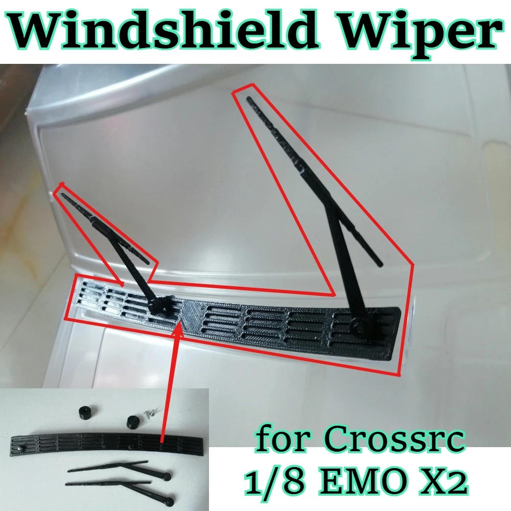 RC car hobby simulated windshield wiper decorative part fitting for Crossrc 1/8 EMO X2 custom size replacement spare accessories