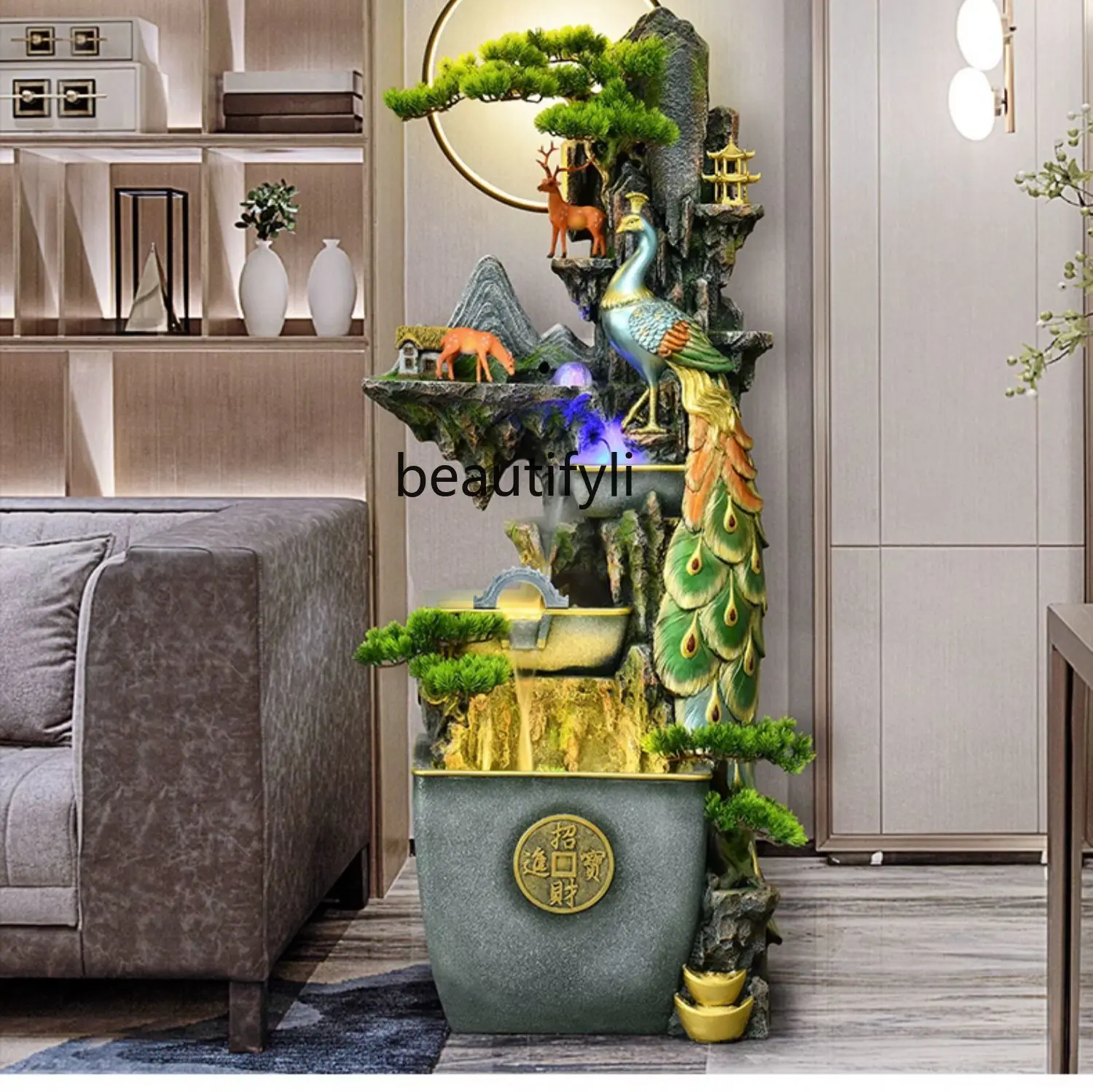 Flowing Water Ornaments Circulating Water Decoration Living Room Office Decorations Gift Moving into the New House