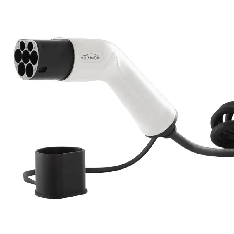 الوضع 3 كابل شحن EV 32A ثلاث مراحل 22kw نوع 2 إلى نوع 2 موصل كابل شاحن السيارة الكهربائية #2