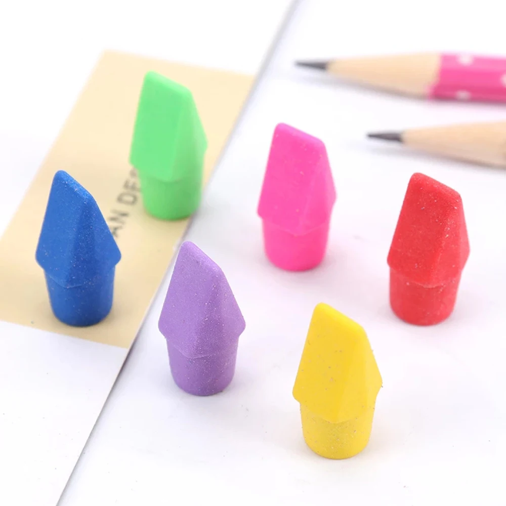 School Supplies Classroom Assorted Colors for Kids Student Pencil Eraser Toppers Pencil Erasers Eraser Caps Pencil Top Erasers