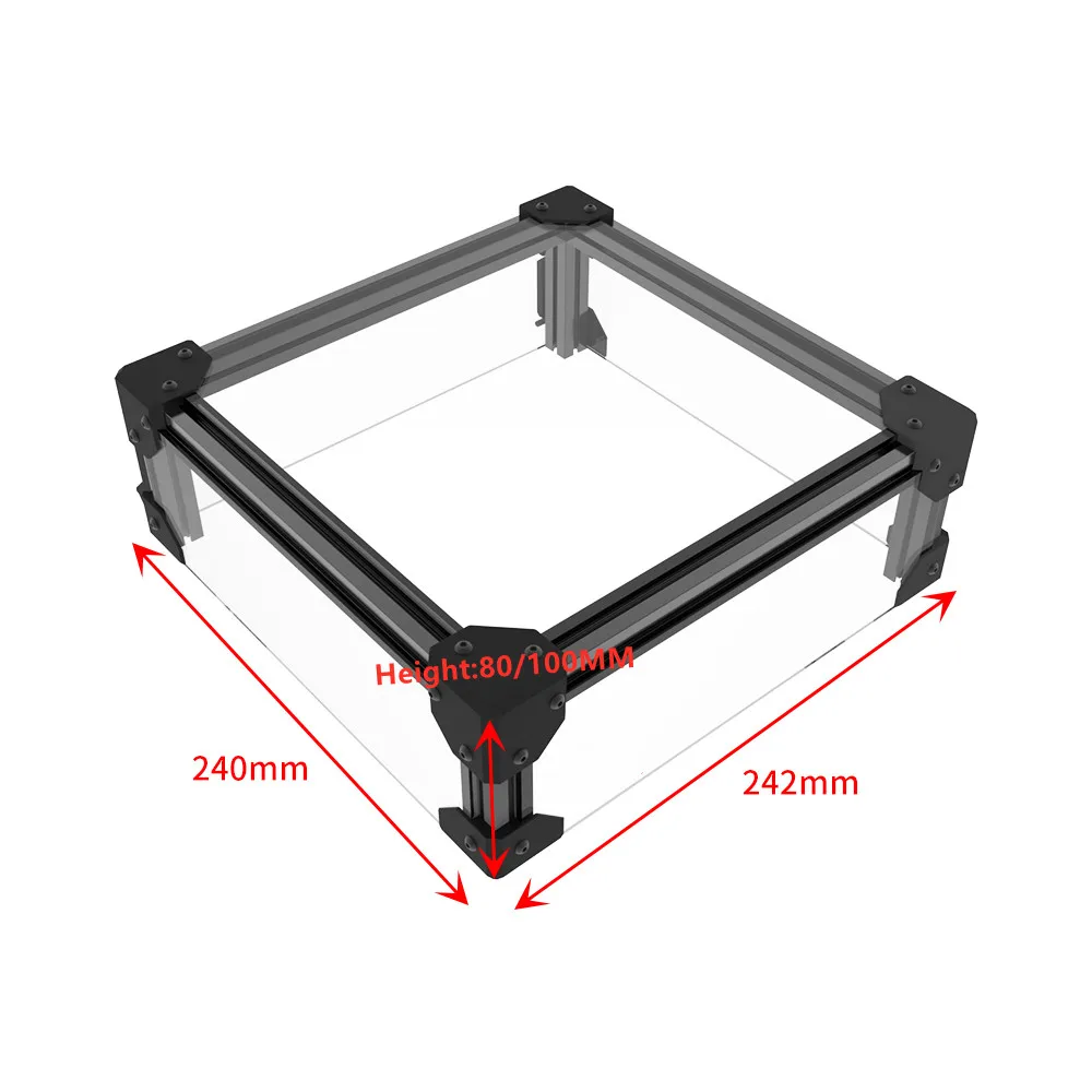 VORON V0.2 Tophat Top Cover kit 1515 Profile and Clear Acrylic Plate  for Voron 0.2 3D Printing Parts