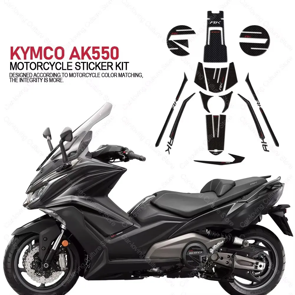 Motorcycle Accessories Waterproof Protective Tank Pad Sticker Kit 3D Epoxy Resin Protective Sticker For KYMCO AK550