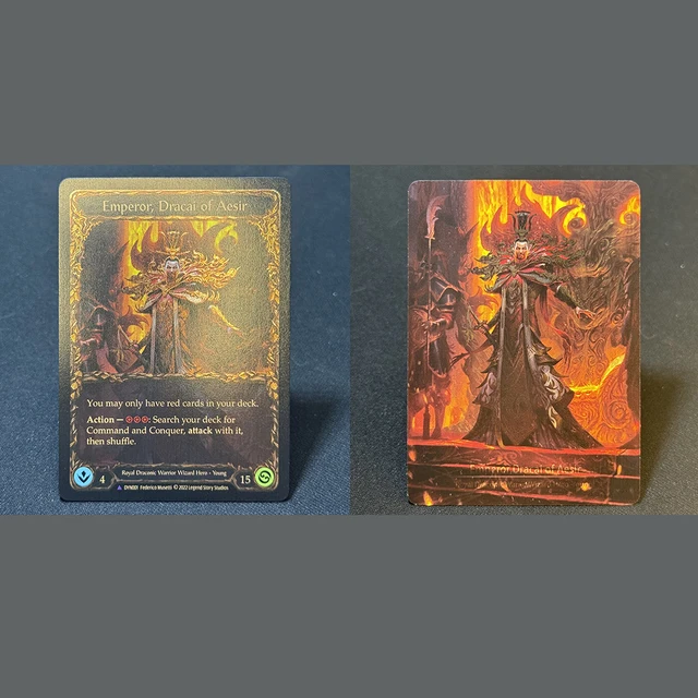 FAB Cold Foil Proxy Cards Enigma New Moon Emperor Dracai of Aesir