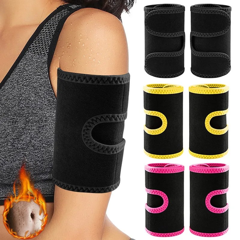 Vensslim 2 Pieces Women Arm Trimmers Adjustable Sweat Arms Shaper Bands Compression Workout Sleeves Sauna Wraps for Flabby Arms