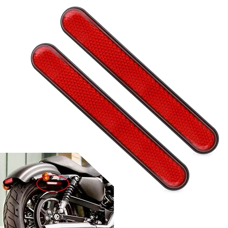 Pegatina reflectora de horquilla delantera para motocicleta, deslizador de patas inferiores, advertencia de seguridad para Softail Sportster 883 1200