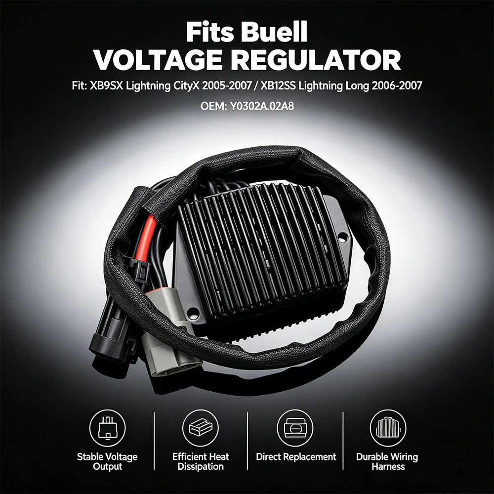 Rectifier Voltage Regulator For Buell XB9S XB9SL XB9SX XB12R XB12S XB12X XB12STT XB12SS XB12SCG Lightning Low Long Y0302A.02A8