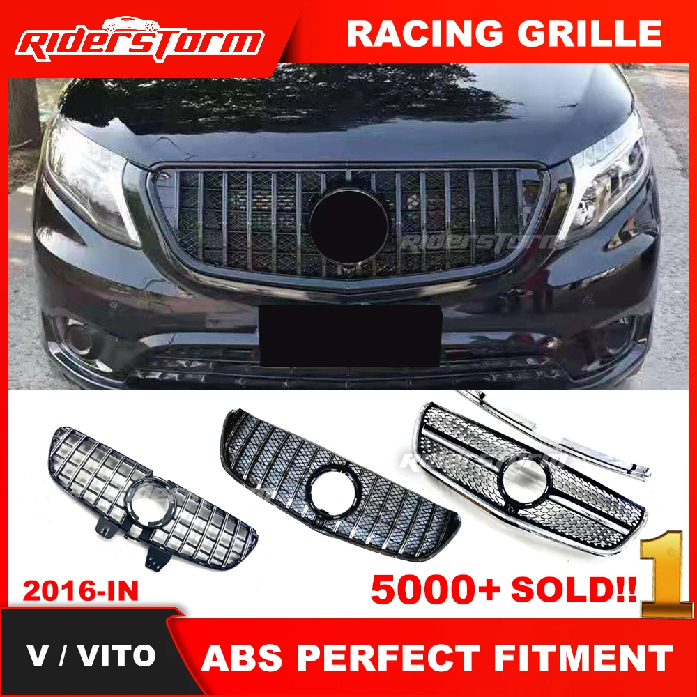 2015+ fit For w447 diamond grille For  V/Vito Class  W447 diamond grille For V260  V220 diamond front bumper front mesh grill