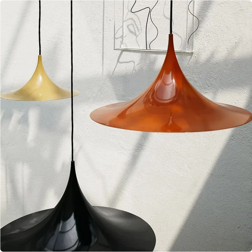 

Nordic Horn Pendant Lamp Danish designer Minimalist Colorful Chandelier Modern café Bar kitchen island Dining Room E27 lighting