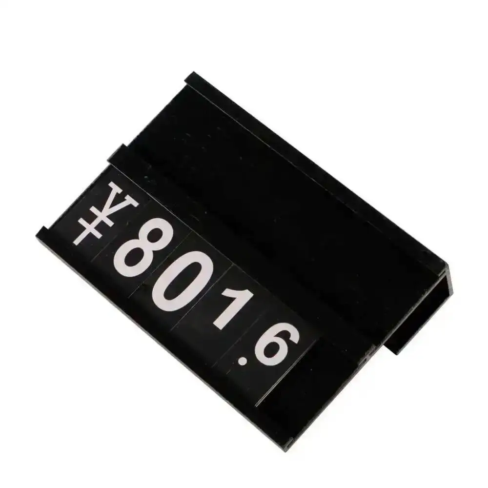 12pcs Fresh Seafood Fruit Shelf Hanging Price Sign Tag Display Frame Adjustable Number Flip Fish Tank Plug-in Price Label Stand