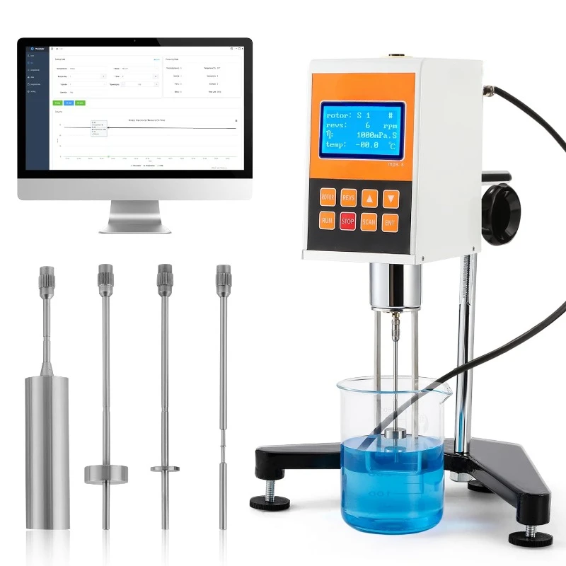 Digital Rotary Accuracy Tester Meter with 4 Rotors and Temperature，home.