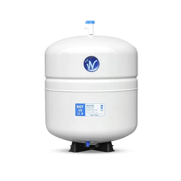 Pressurized Water Storage Tank - Reverse Osmosis Water Tank  with Stainless Steel Connections and Ball Valve - Water Filtration