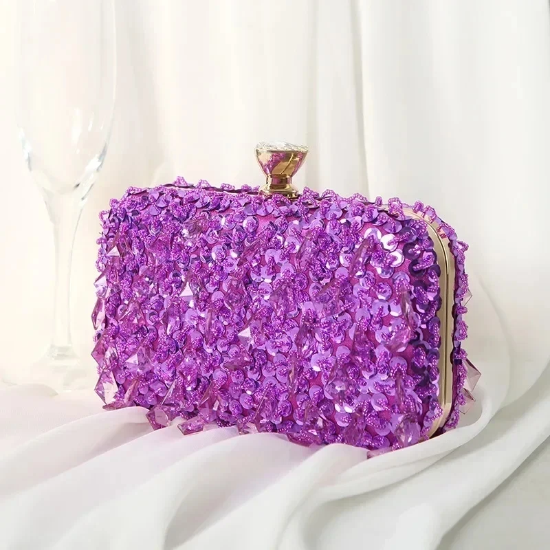 

Bling Sequined Evening Bag Women Luxury Beading Handbag Celebrity Clutches Elegant Ladies Banquet Party Purse Bolsa Feminina