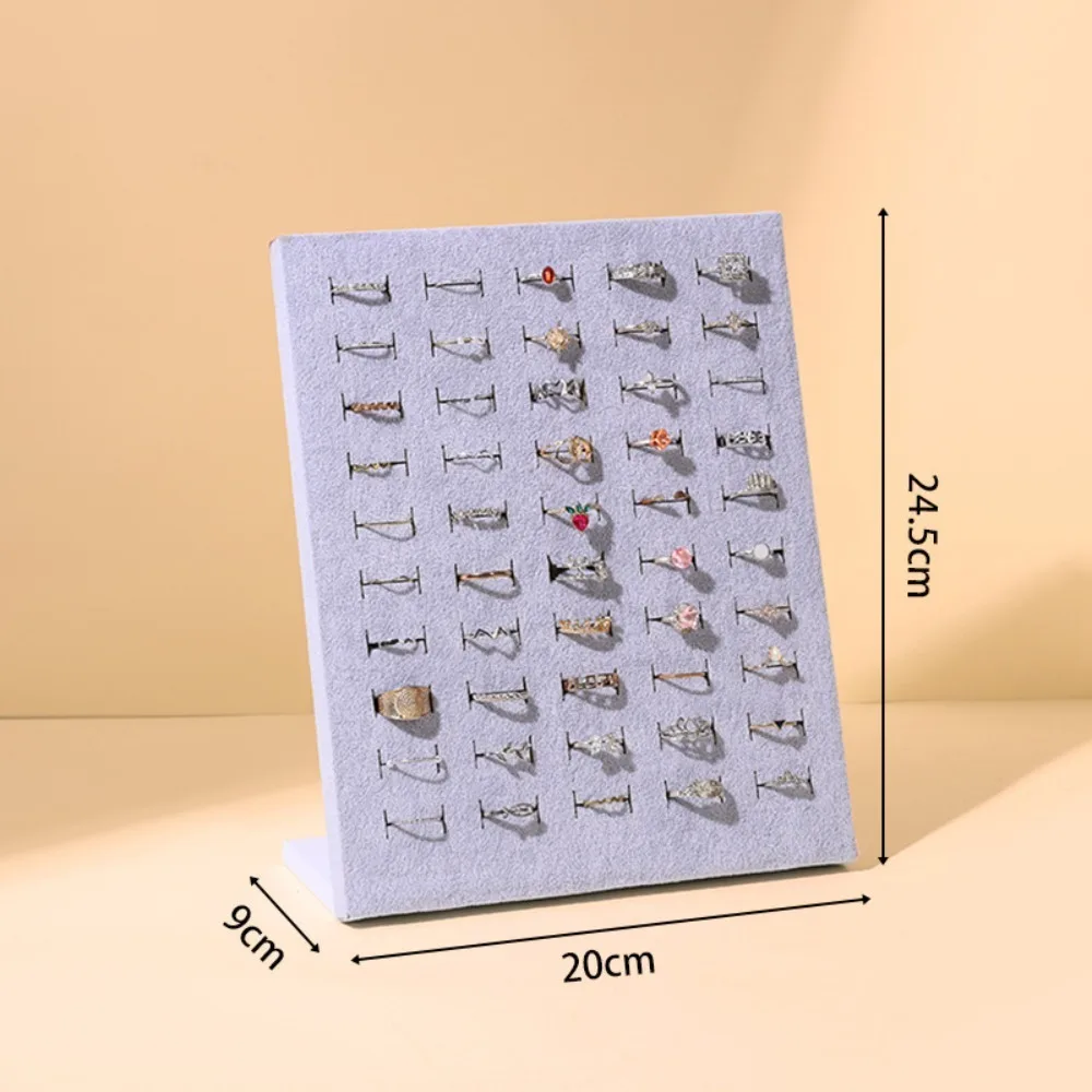 Fashion Portable Ring Display Plate Plastic Flannel Rings Storage Rack Jewelry Display Holders Jewelry Display